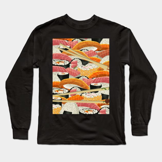 Sushi Paradise Long Sleeve T-Shirt by Domadraghi